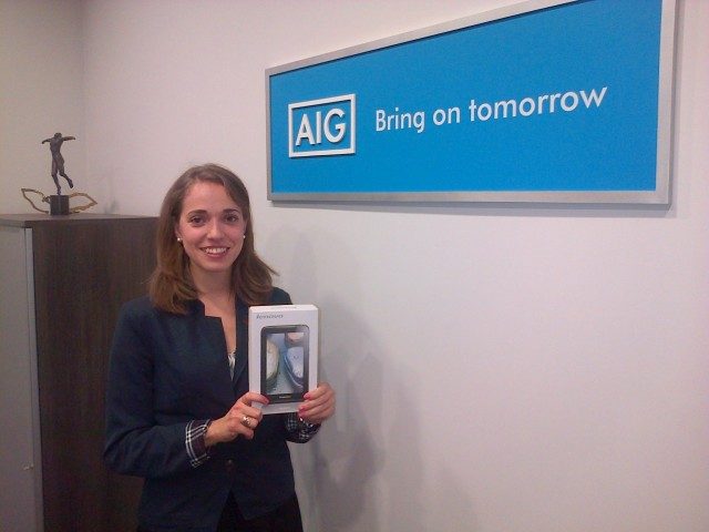 Победител в томболата на AIG Europe Limited е Елена Златкова